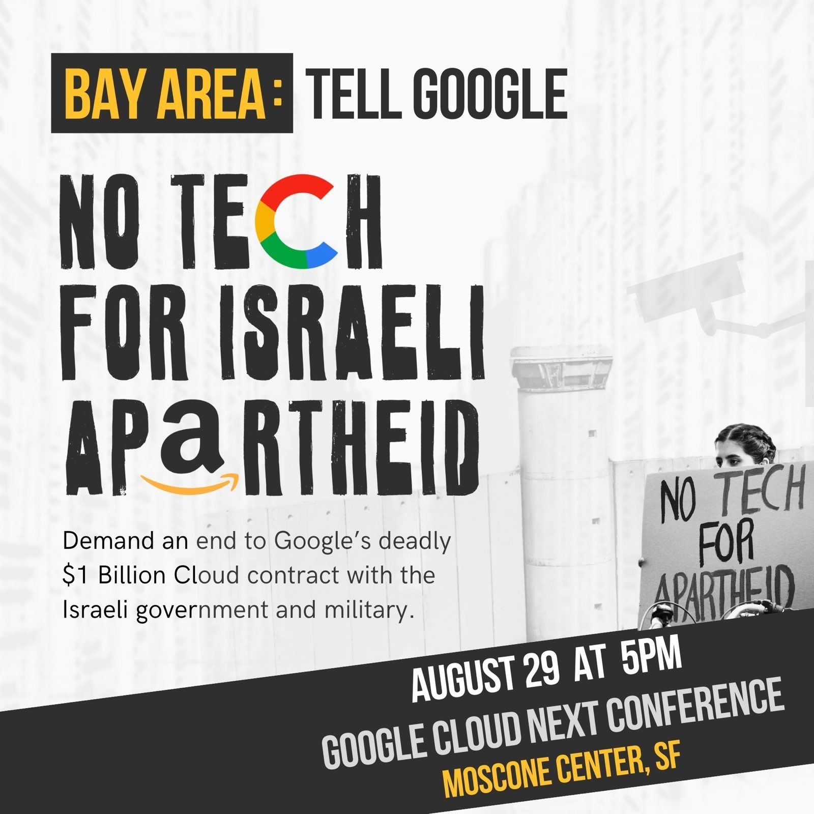 No Tech For Israel Apartheid @ Moscone Center