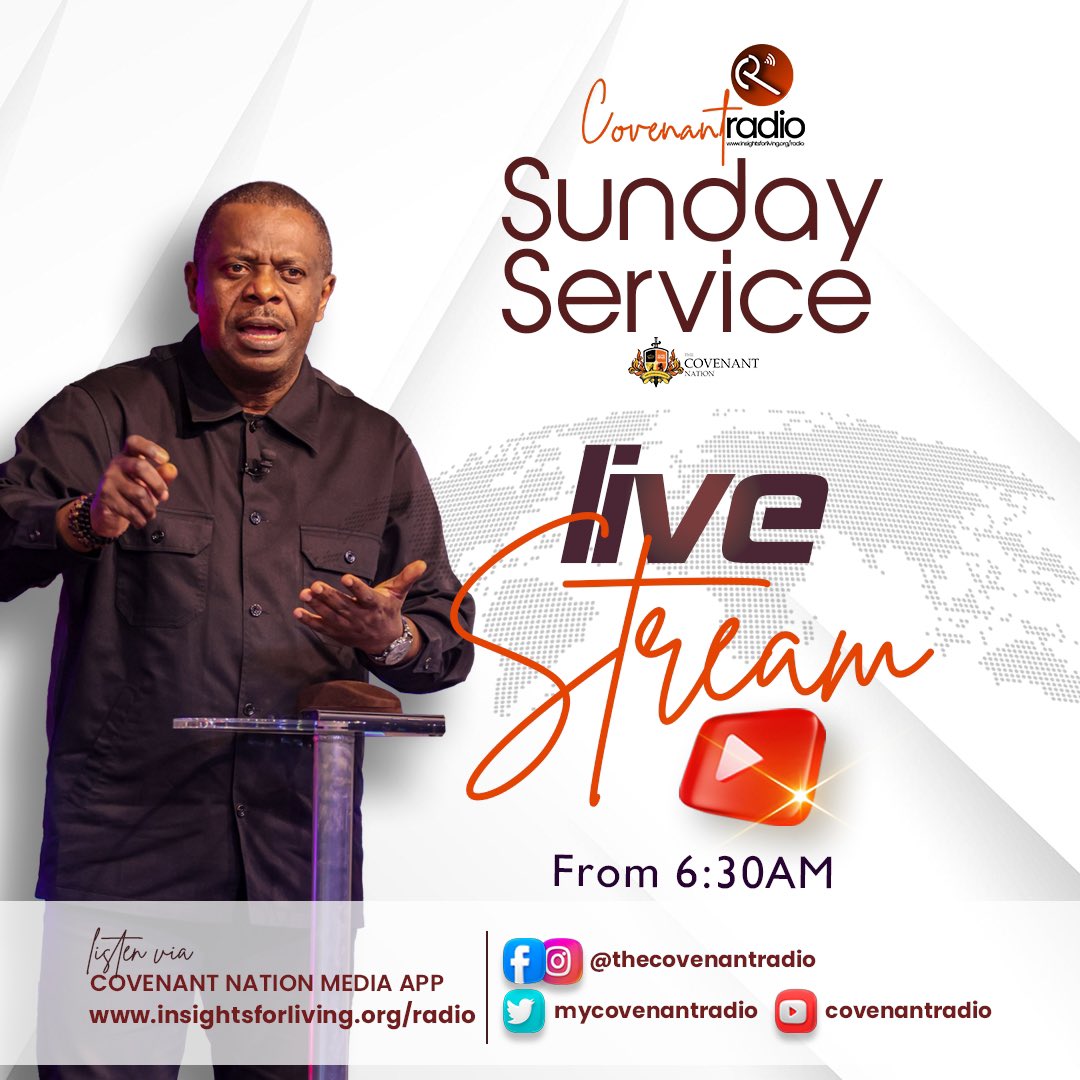 mycovenantradio's tweet photo. Embrace Worship and Connection: Join us for The Covenant Nation's Sunday Service livestream starting at 6:30 AM on Covenant Radio. Spread the word to family and friends!
Ministering @pastorpoju
Looking forward to having you with us.
#thecovenantnation #churchlivestream https://t.co/31d6r5GMzA