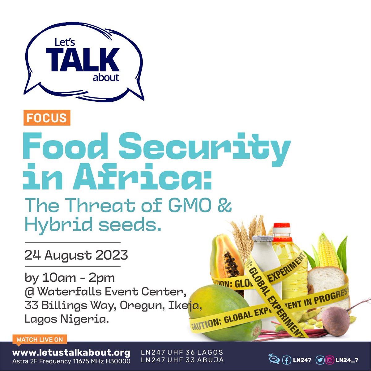 ln24_7's tweet photo. Exploring Food Security in Africa. Unveiling the Complexities of GMOs and Hybrid Seeds. #foodsecurity #GMOs #foodforthought #letustalkabout #ln247 https://t.co/wN6me2M573