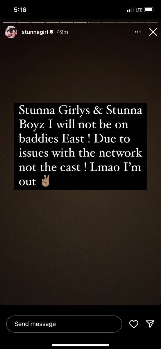 bgcteainsta's tweet photo. Stunna girl left Baddies east bc of her not getting paid enough for their shows on tour! https://t.co/SU07xSY3rN