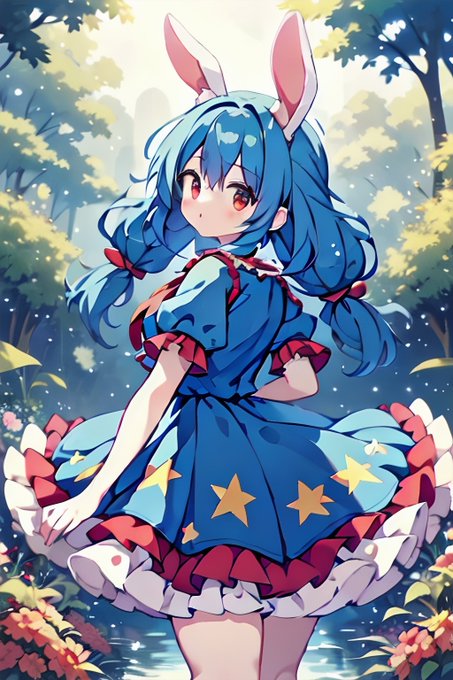 「blue hair star print」 illustration images(Latest)