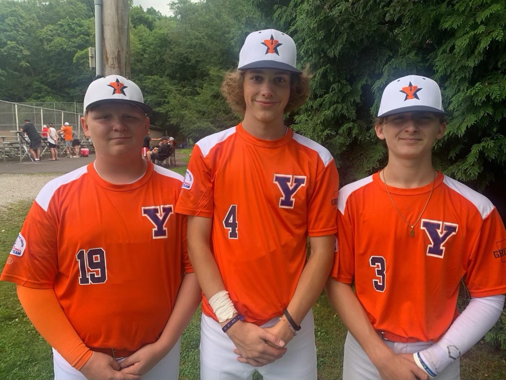 GHSTrojans_BSBL's tweet photo. Check out these 3 incoming freshman playing for Youngstown in the PONY League World Series.  
Good luck Brekken, Nolan, and Carter.  
Next game Monday at 4:30 vs either Texas or Japan. https://t.co/Esecrnt10h
