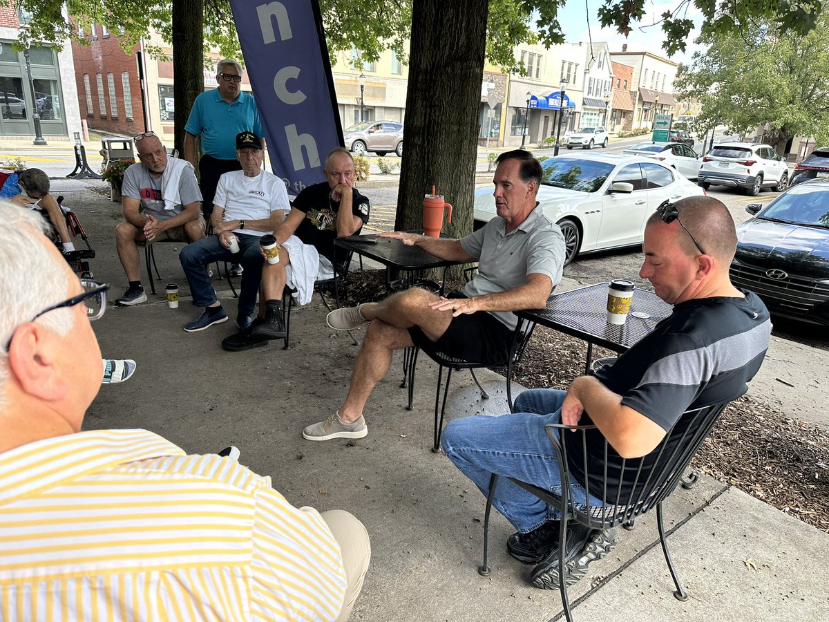 It was great having coffee and conversations this morning with voters in Bridgeville! We’re continuing to spread our message to every corner of Allegheny County! #voterockey #fightingforallofus #alleghenycounty 🗳️