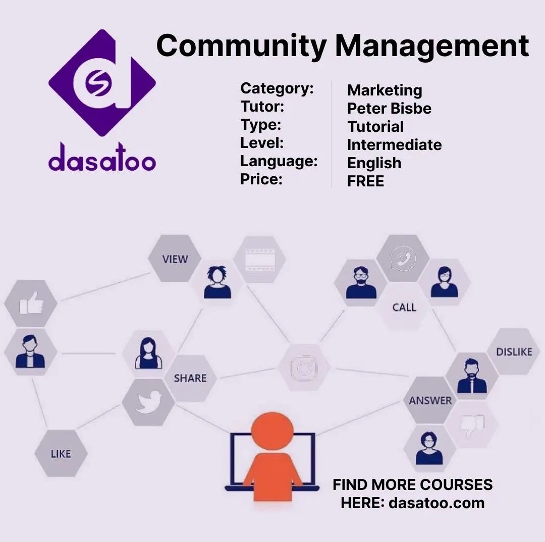 ➡️ Community Management ➡️More courses here: dasatoo.com #dasatoo #onlinecourses #onlinecourse #onlinelearning #onlinelessons #teaching #teacher #student #studentteacher #success #nevergiveup #motivationoftheday #positivityiskey #motivatinalquotes