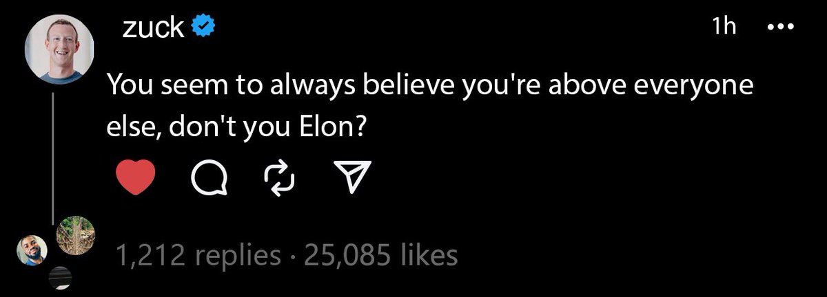 Elon Musk and Mark Zuckerberg are in a war of words.

It's like a Wordy Wrestling Match! #CryptoX