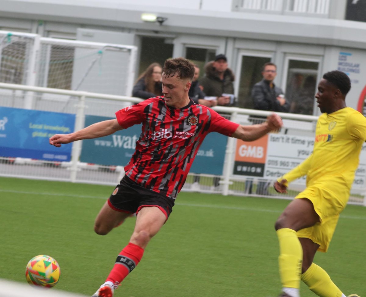 Mickleover_FC's tweet photo. How good were these two today?😮‍💨🔴⚫️

Another fantastic performance,  @Marcus9Barnes 🙌⚽️⚽️

The perfect cameo @ben_sault 💪🔴⚫️ https://t.co/qYzUyjmE9c