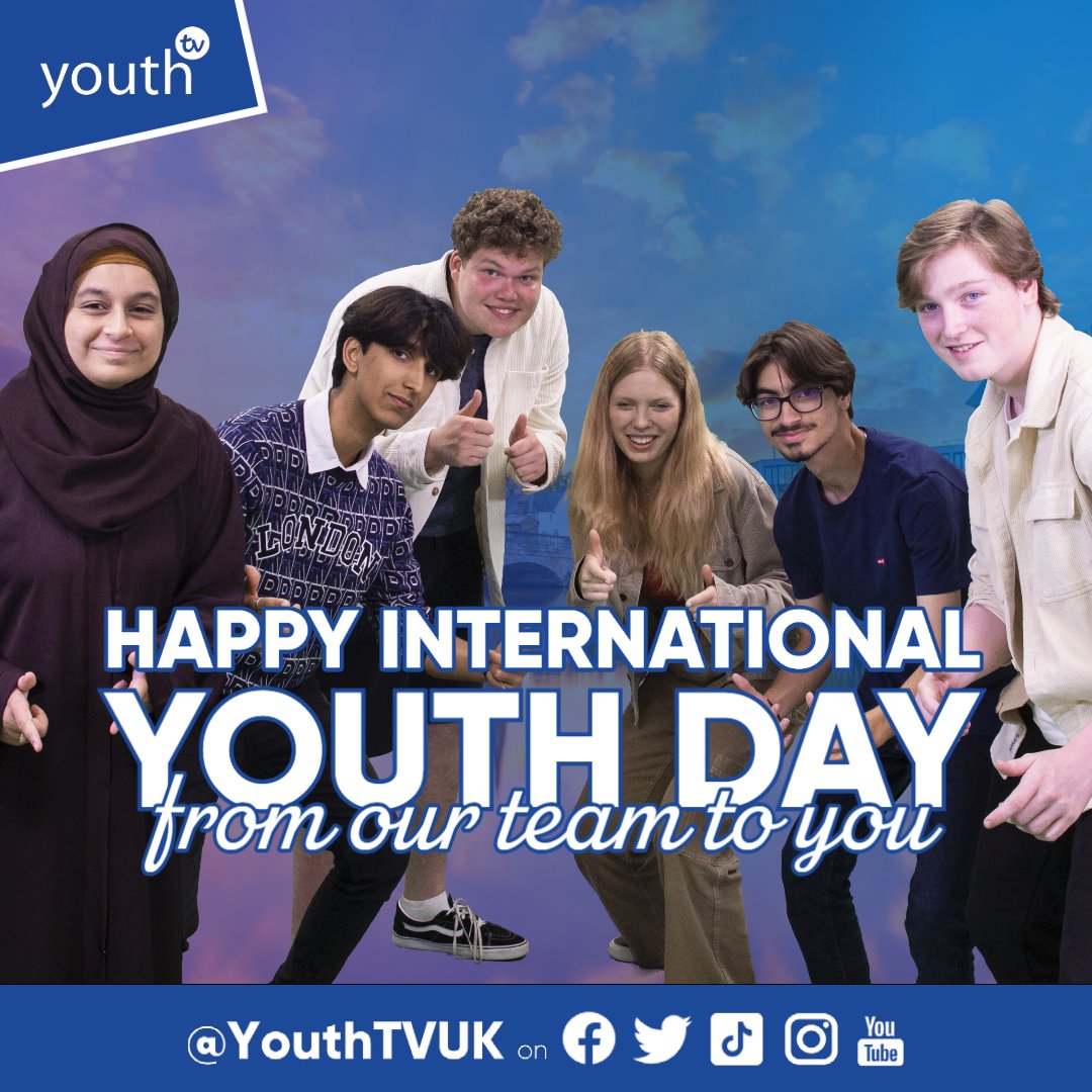 youthtvuk's tweet photo. Happy International Youth Day, from our team to you!

https://t.co/xyv1ovMs5z
#YouthTV #Youth #YoungPeople #Media #InternationalYouthDay https://t.co/C5iTtqLnUP