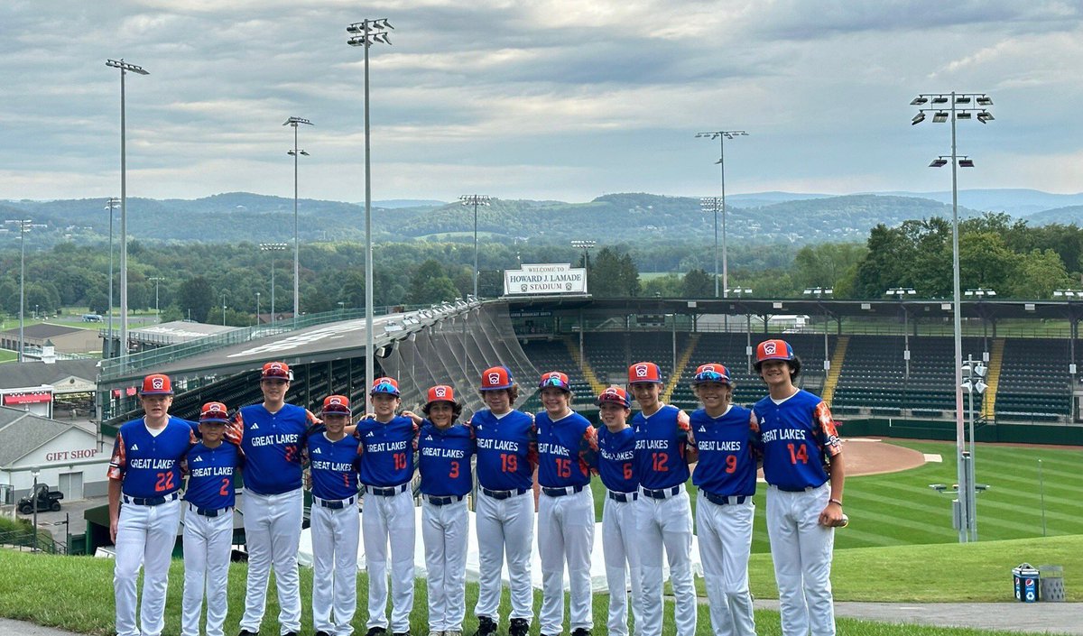 TeamPare4's tweet photo. New Albany LL State and Regional Chanps are busy at Williamsport getting ready for Thursday’s game vs California. New uniforms are looking good!  ⚾️#GoGreatLakesChamps
#HBush#9now
@Reds @CleGuardians @LittleLeague https://t.co/xNQ6gpfRAX
