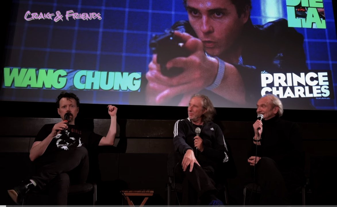 CraigAndFriends's tweet photo. In January, I presented a screening of the #WilliamFriedkin masterpiece #ToLiveAndDieInLA followed by a Q&amp;A w/ the lovely @JackHues1 &amp; #NickFeldman AKA @WangChungMusic  at the legendary @ThePCCLondon.  Video now up! 
https://t.co/PpiS6y4COm https://t.co/lB22O05vns
