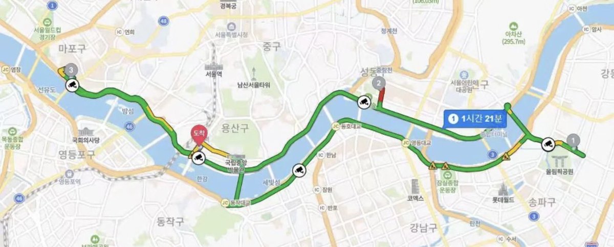 yeeeL__'s tweet photo. 예고 1⃣️: 낮에는 포르쉐 세 대와 트럭 한 대로 구성된 차량 행렬이 한국 시간으로 10:00-12:00/15:00-17:00에 4대 엔터테인먼트 회사 주위를 돈다. (10:00 시작, 18:00 종료, 나머지 시간은 길가에 주차할 예정입니다) 노선도를 첨부하다.
 #조슈아여친 https://t.co/fJi7qtPsxR