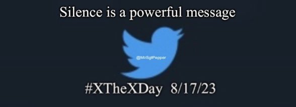 Two things happening. Mark your calendars!

#XTheXDay - August 17th

#TweetlessTuesday - every Tuesday

Taking a day off from Twitter X is self-care &amp; reduces usage of Twitter X. Less users means lost revenue for Elmo.