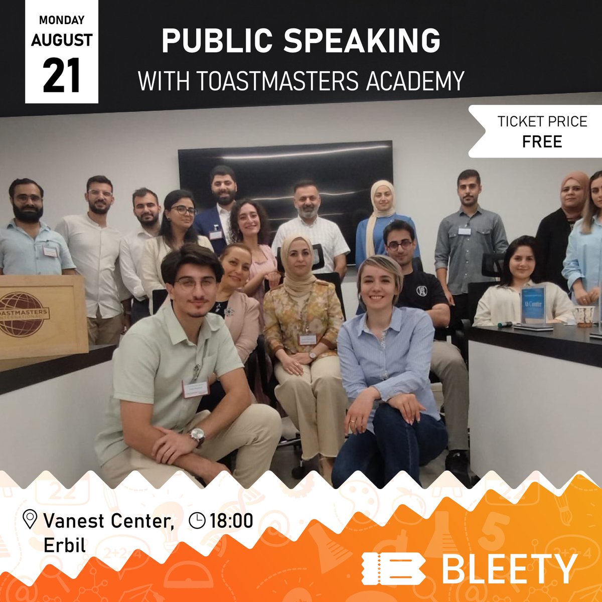 BleetyApp's tweet photo. A Toastmasters meeting provides an opportunity and a supportive environment to improve your public speaking, communication, and leadership skills. Meetings are self-run and members work their way through Toastmasters' education program. https://t.co/3O3sKhRDcp
