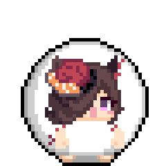 ウマ娘「おにぎり(ライスボール)です。ご査収ください。 #ドット絵 #ウマ娘 #ライスシ」|まおつーのイラスト