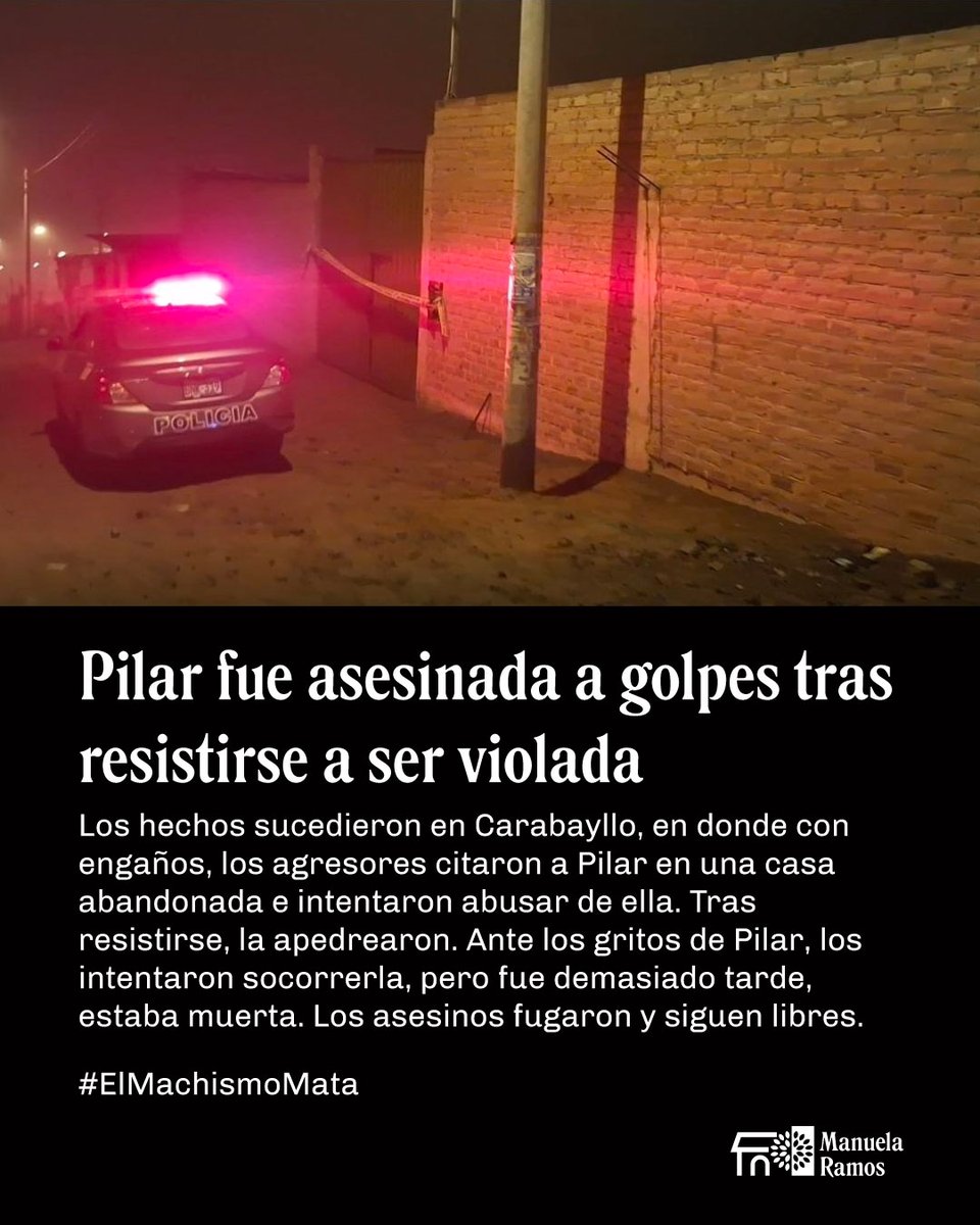 ManuelaRamos's tweet photo. #FEMINICIDIO Pilar fue asesinada tras defenderse de una agresión sexual. Este es el país que odia a las mujeres, que les niega derechos, las revictimiza y mira hacia otro lado cuando nos asesinan. El machismo mata, la indiferencia también. #VivasNosQueremos https://t.co/czkaeNmfnu
