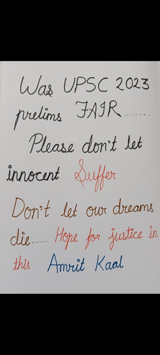 maskepriya55's tweet photo. We need Justice
#UnfairUPSC

UPSC CHHATRO KE MAN KI BAAT

@narendramodi  @PMOIndia 
@AmitShah @khanumarfa
@ShekharGupta https://t.co/SNfBiSEm4c