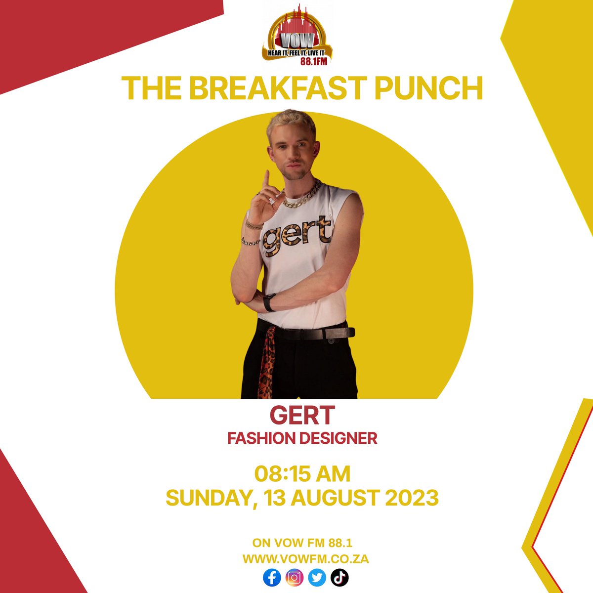 Thabile_TTO's tweet photo. #BreakfastPunch | ๐ฅ
Closing your weekend off in style with ICONIC Fashion Designer @gertjohan โ๏ธHe gives us the scoop on #MissSA & all the fashion๐ชฉ
โข
๐ฒ: 074 577 9461
LIVE 7AM-9AM with @Thabile_TTO @_MveloMakhanya
๐ป: 88.1 | https://t.co/kxS1Q7Afz7 https://t.co/BDQ1BSu5jz