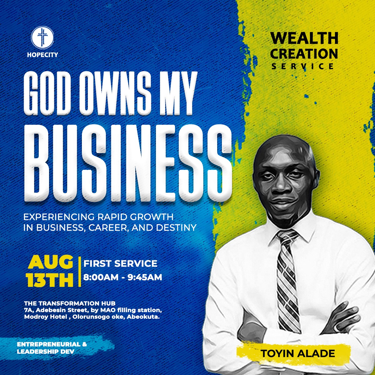 iamtoyinalade's tweet photo. @SpiricocoNg It is a two-edged sword services...join us in Abeokuta. First Service 8:00 am &amp; Second Service at 10:00 am. https://t.co/UMVb44Esk3