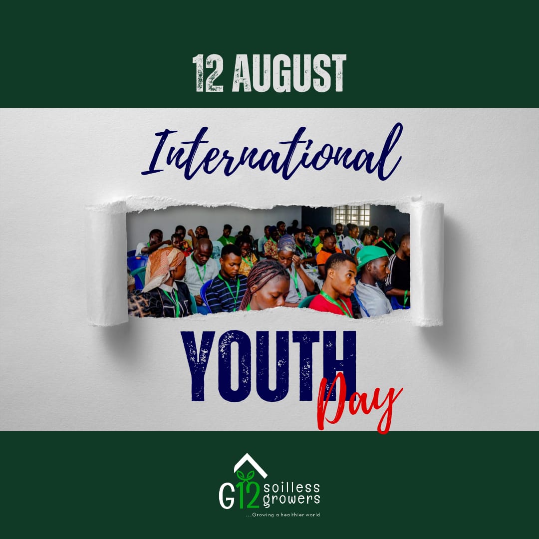 G12Growers's tweet photo. Happy international youth day to every young person in the world!!! You are the reason we exist!!!

#eyia #eyiabeta #iyd #internationalyouthday2023 #foodsecurity #foodheroes #foodsustainability #youthlead https://t.co/BqR8LzDphM