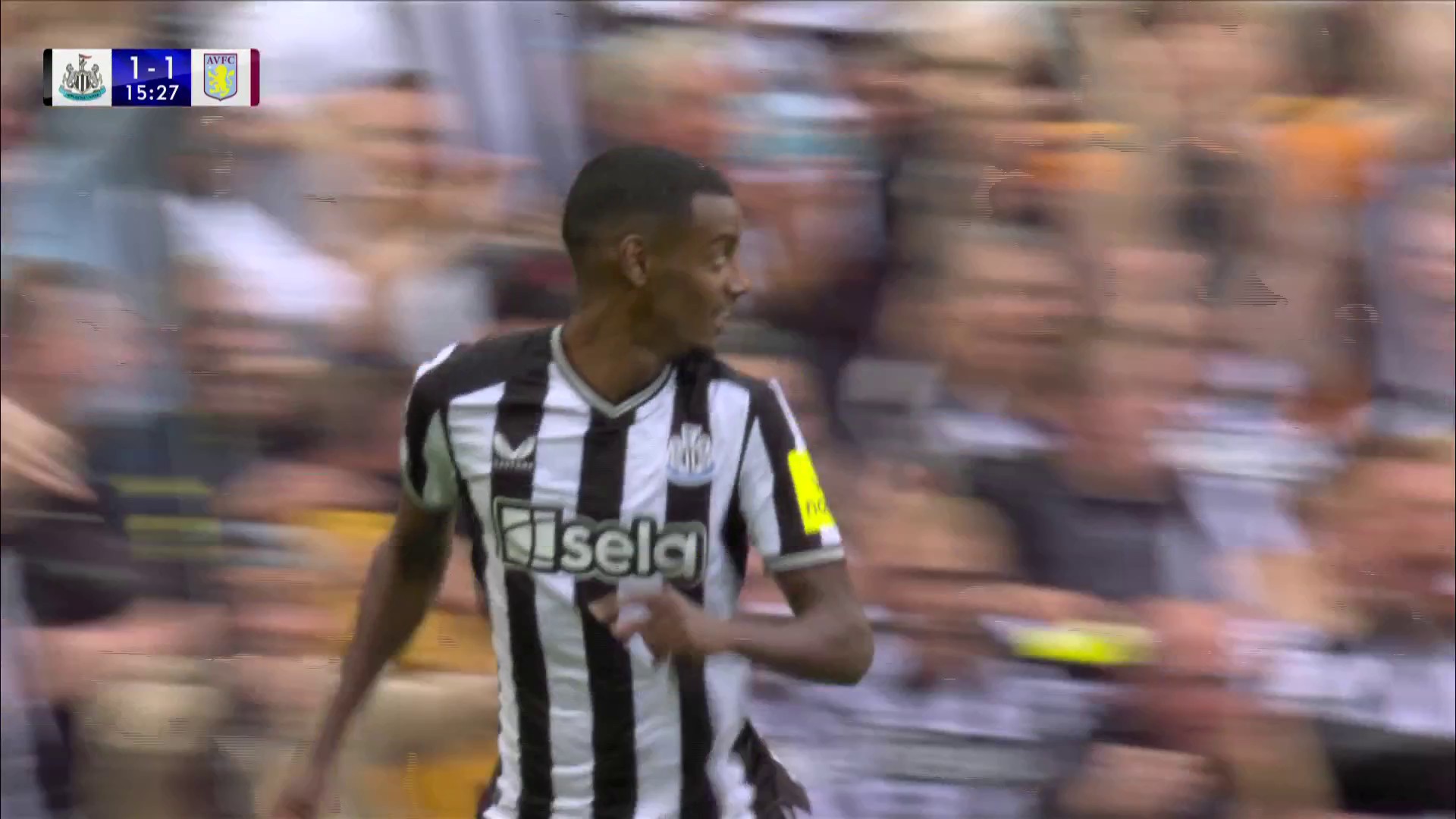 Tonali opens scoring for Newcastle against Villa