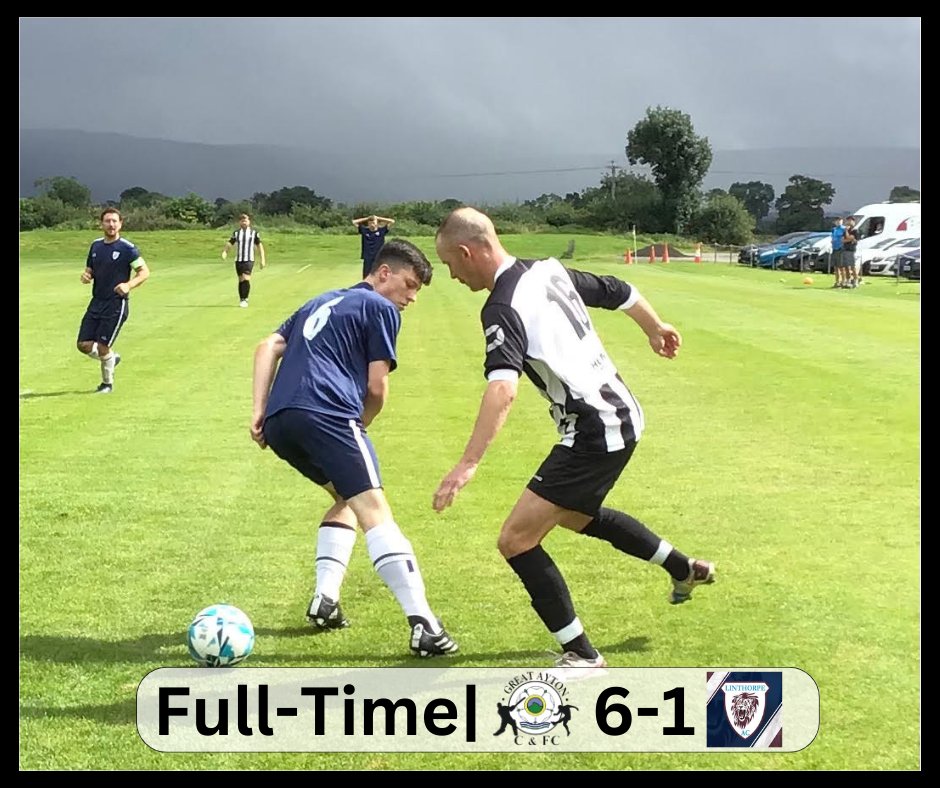 AytonRoyals's tweet photo. Full-Time ⚫️⚪️ | With the season almost here, we finished  off pre-season with a 6-1 win against @LinthorpeAFC with goals from Bangay, Fry, White, Sollett &amp; Dale (2) ⚽️⚫️⚪️ #UTA #Ayton #Preseason https://t.co/TUxBic38Gx