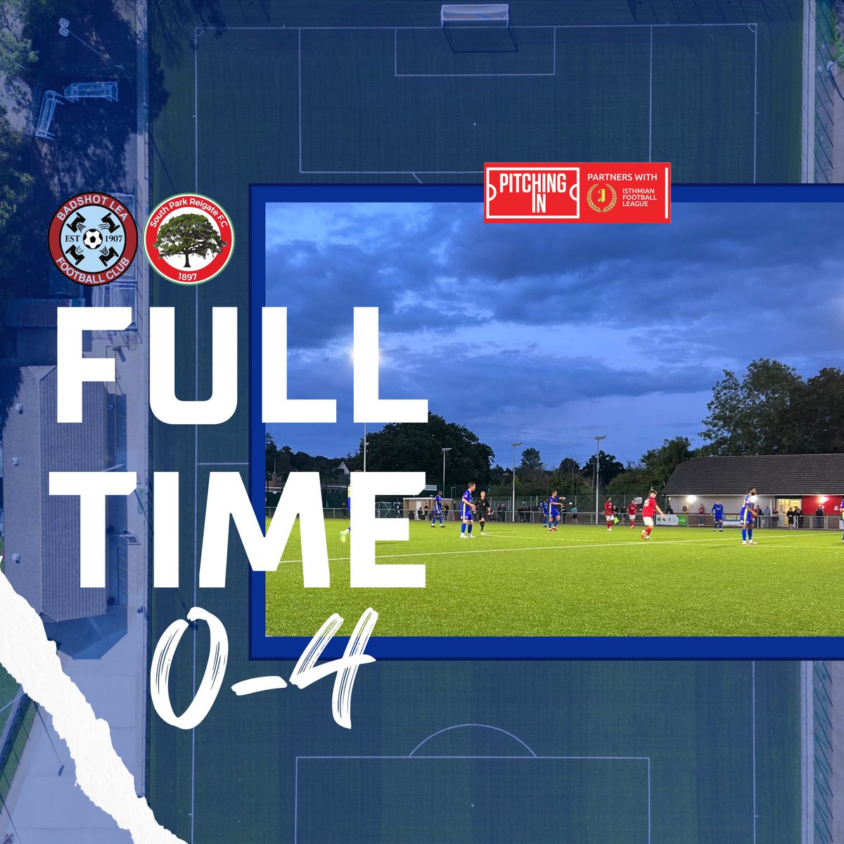 𝗙𝗨𝗟𝗟 𝗧𝗜𝗠𝗘 𝗥𝗘𝗦𝗨𝗟𝗧 | ⚡️

What a way to start the season! 4 goals &amp; clean sheet away from home 🤩

Thank you to <a href="/BLFC1907/">Badshot Lea FC</a> for the hospitality 🤝

#WeAreSouthPark
#UpTheSparks

❤️💚🌳⚡️