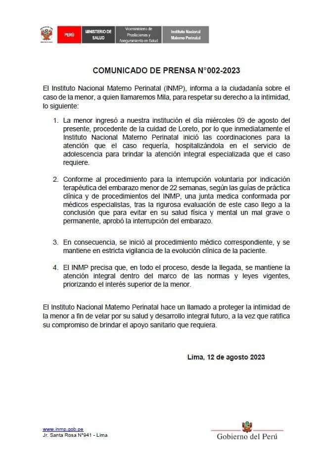 MadresLuchan's tweet photo. #lasniñasnosetocan 
SE HIZO JUSTICIA para Mila
Las niñas NO SON MADRES!
Ni una niña más OBLIGADA A PARIR!
Que sea un precedente, la vida y el futuro de las niñas
SÍ IMPORTA!
¡AHORA CAPTUREN AL VIOL4DOR!
#NiñasNoMadres
#AbortoTerapéuticoEsLey
@MimpPeru @Minsa_Peru @MinjusDH_Peru https://t.co/0EloXjOJdg