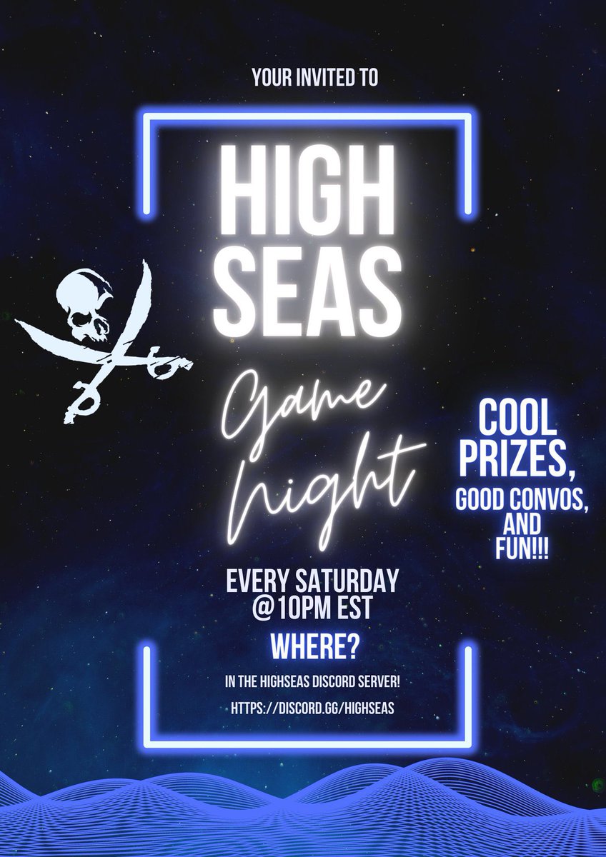 Gm Legends

Special shout-out to all the amazing builders and brands that joined us yesterday for our Mint Party🏴‍☠️🫡

Tonight we are back at it again with another game night hosted in the High Seas Discord. Join our CM @Xpandincapacity and @Captain_X_ofHS for some good vibes and