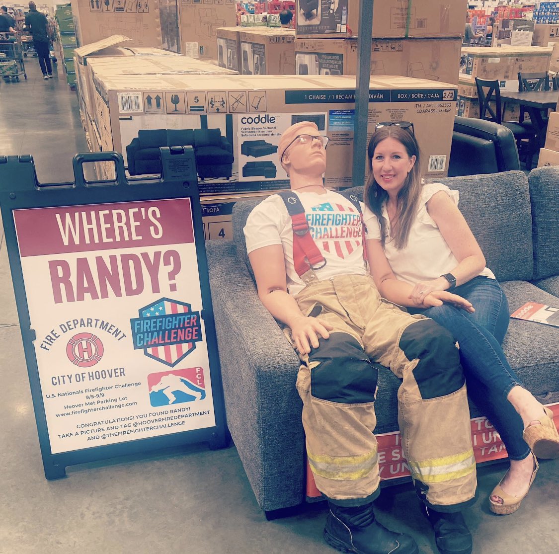 thekellypeoples's tweet photo. Found him again! 😝
@CityofHoover is hosting the Firefighter Challenge Nationals next month! Randy will be visiting different places around the city. Keep your eyes out for him, and take a picture. Tag us
#WheresRandy #CityOfHoover #FirefighterChallenge
@HooverFireDept https://t.co/MzCJVvsnye