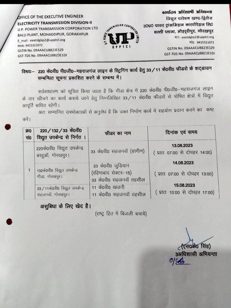 Chief Engineer Gorakhpur tweet media