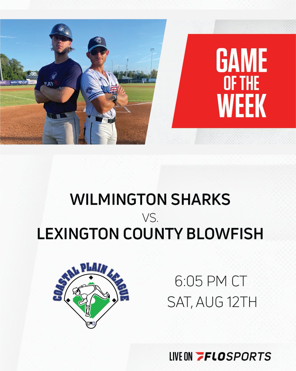 FloCollegeBSB's tweet photo. πππππππ: Tune into FloBaseball to watch the @CPLBaseball 'Game of the Week' between the @ILMSharks and @GoBlowfish
Watch Live π·: https://t.co/BCm9iXatsO https://t.co/EqaOPa3dgw