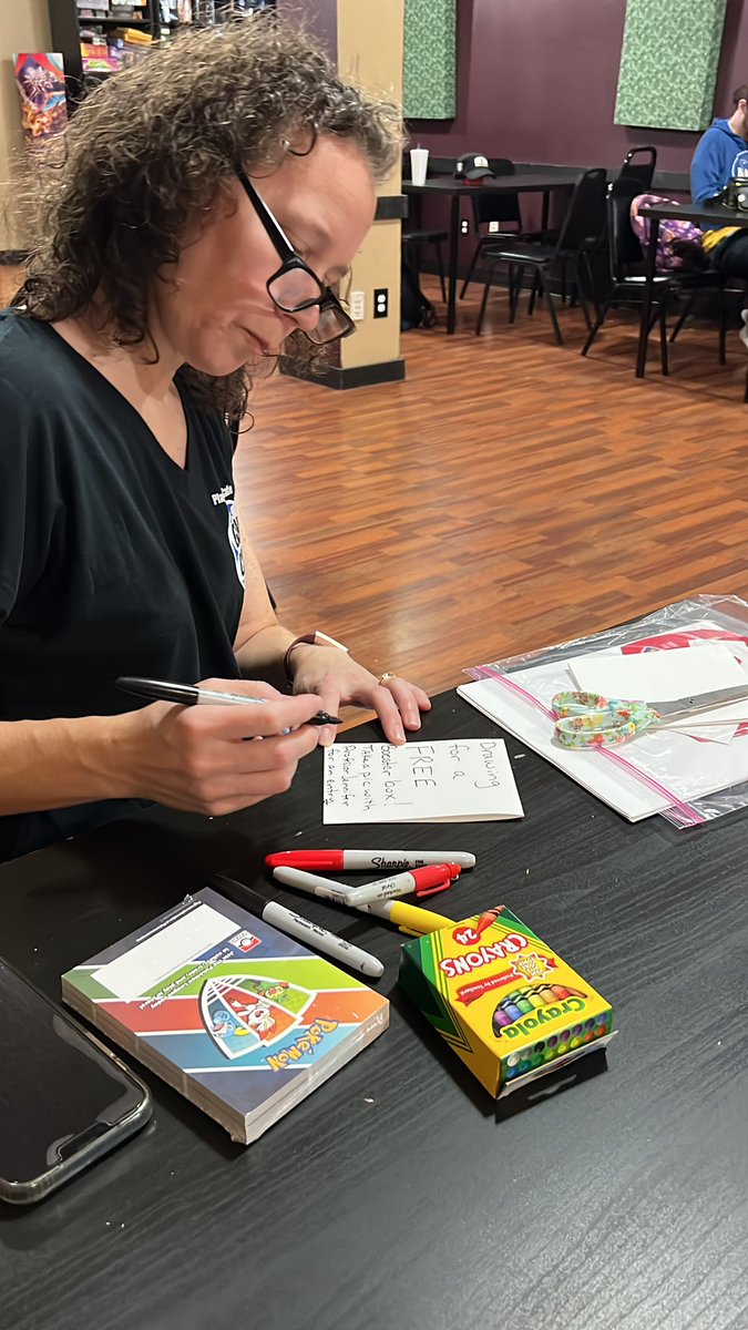 Meet the Professor Day is about to start at #GameCafe. It goes from noon to 6pm today.  Lots of #Pokemon fun!