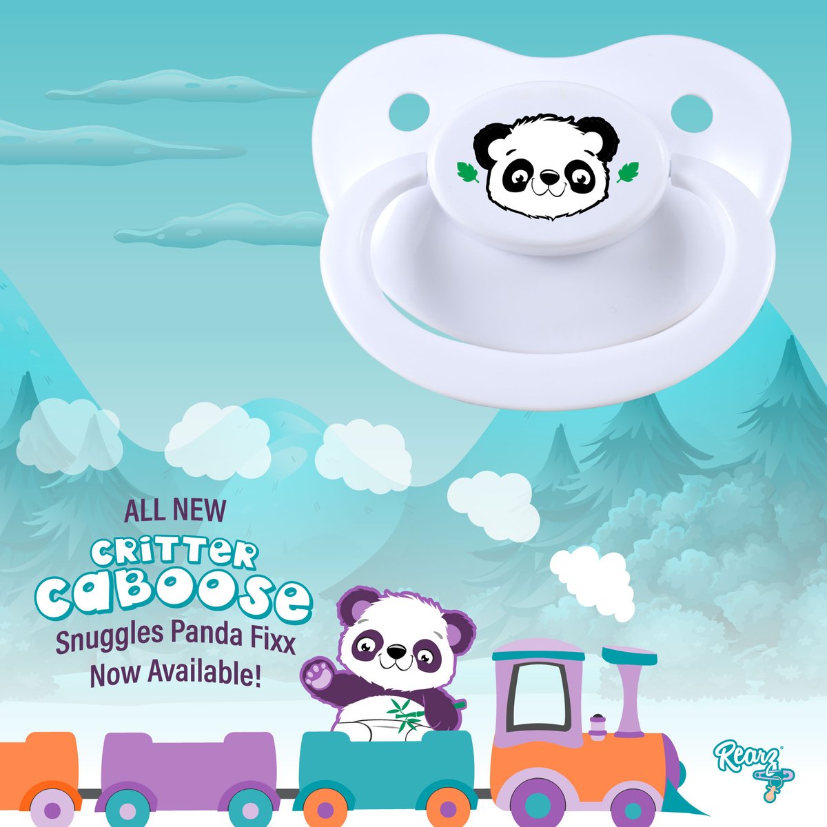 RearzInc's tweet photo. Introducing the new Adult Fixx Pacifier, now adorned with Snuggles the Panda on the button! 🐼 All aboard the Critter Caboose and grab your Fixx pacifier today and embrace the soothing sensation.

https://t.co/5H9idO4T75

#adultpacifiers #pacifierlovers #ageplay #abdlcommunity https://t.co/gCRJc95BOQ