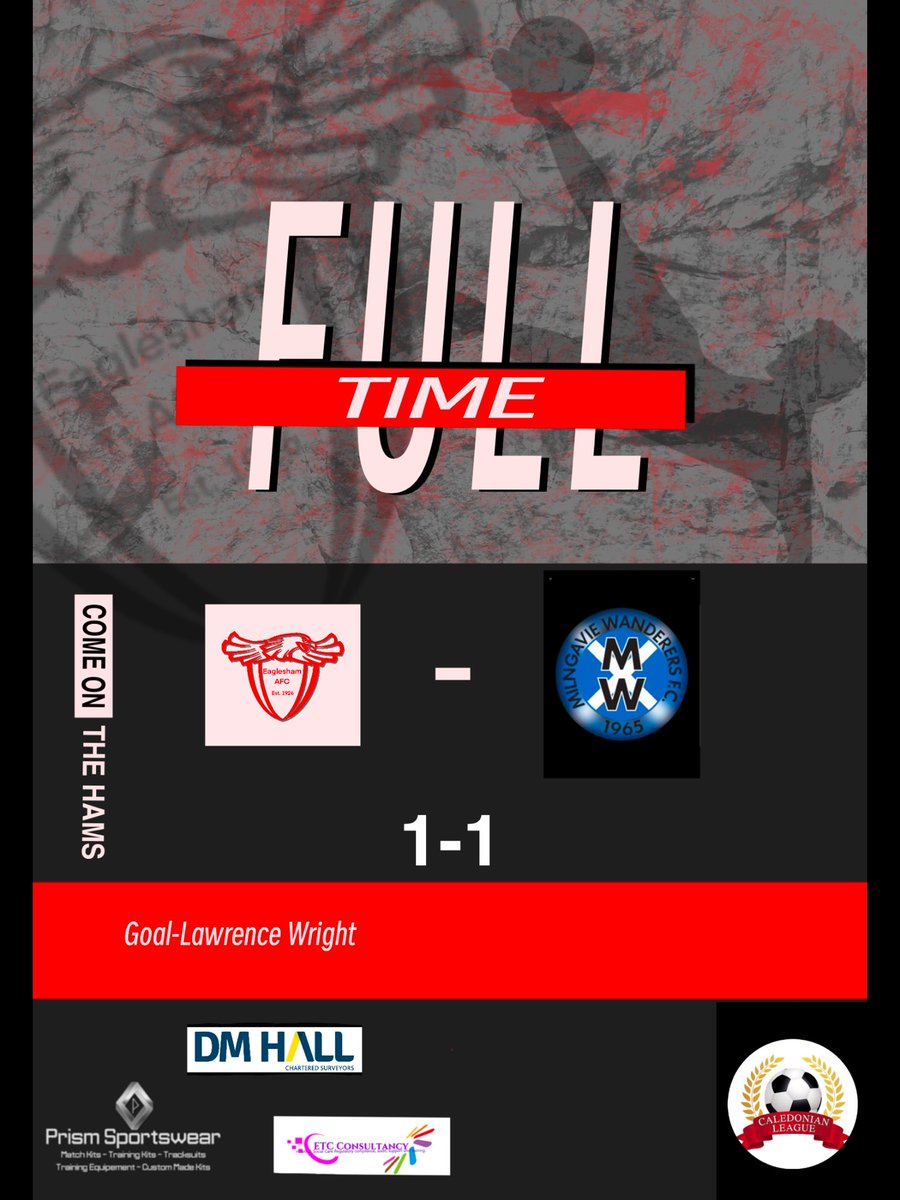 EagleshamAFC's tweet photo. Share of the spoils in our first league game of the season.
Thanks to @MilngavieW for coming through.👏🏼
 @CaledonianAFA @scottish_aff https://t.co/yhUkDqcLIA