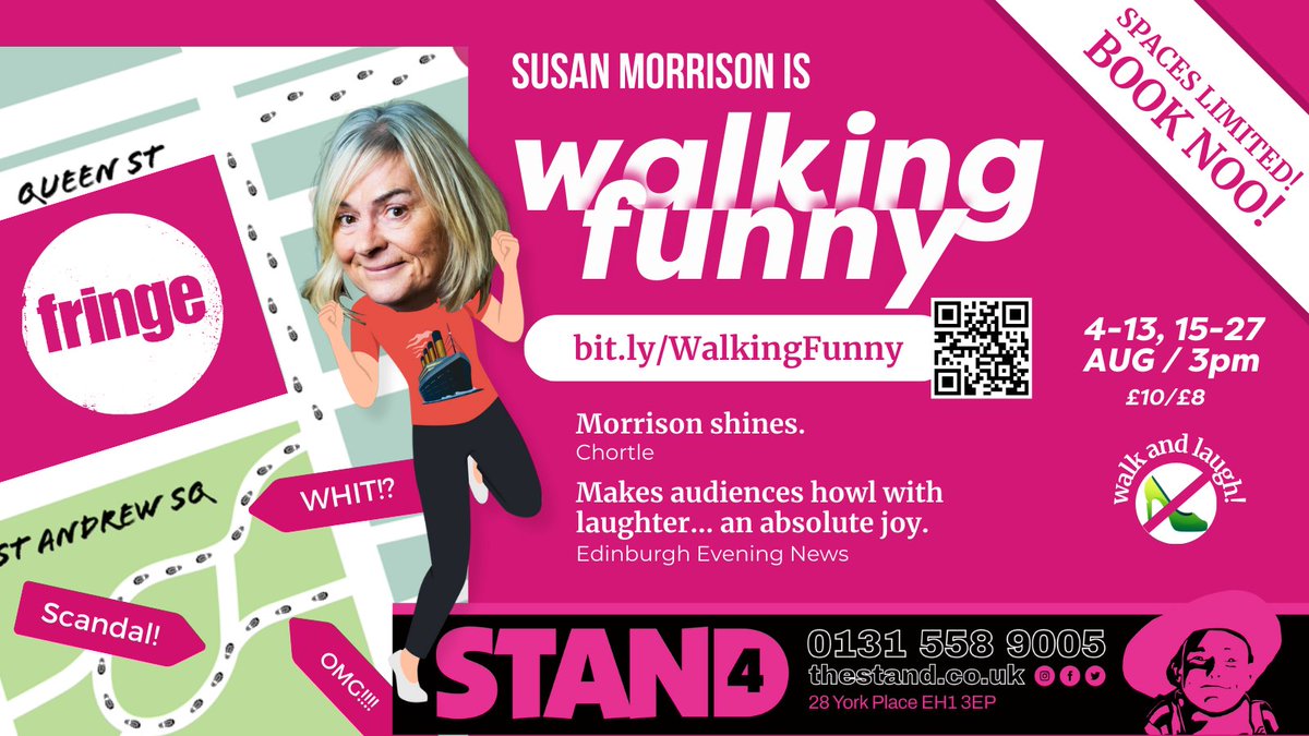 Don't miss a wee wander round the #Edinburgh New Town. Some smashin' sell-out days means I've shared a whole load of scandal and goss! Come and walk wi me - steps up AND have a laugh at the same time. Tickets 👇 bit.ly/WalkingFunny