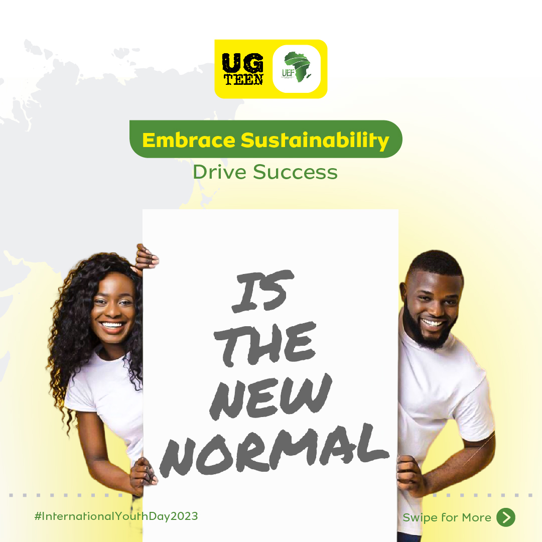 ug_teen's tweet photo. Thread 3/4
Embrace Sustainability, Drive Success 🌿 
Success blooms when business meets sustainability. 🌟🌎 
#InternationalYouthDay2023 | #BilliNowNow #Sustainability https://t.co/ZQOXIJoRog