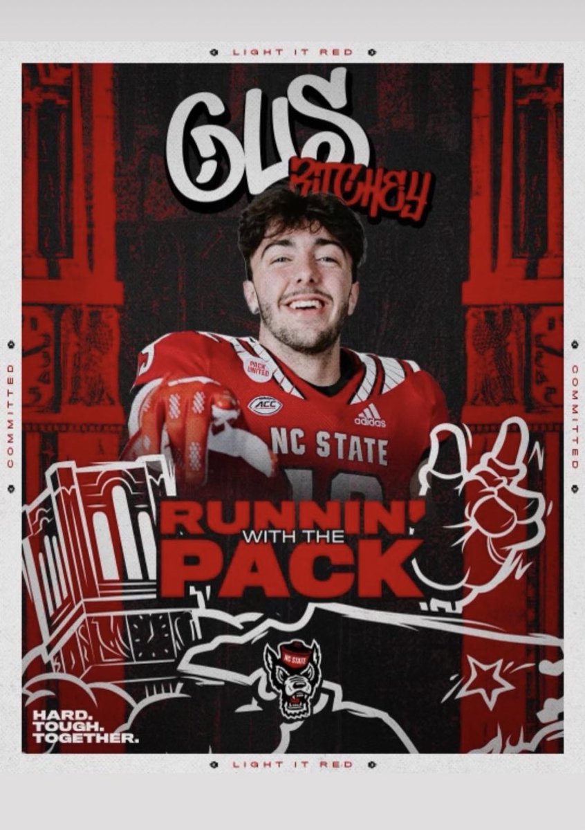 TuffyTalkNow's tweet photo. That @payton_wilson21 juju JUST STRUCK AGAIN!!!!!!

CLASS OF 2025 4⭐️ TE GUS RITCHEY FLIPS FROM UNC TO NC STATE!!

AFTER ONLY COMMITTING TO UNC 2 WEEKS AGO!!!!!! 

A GREAT START TO A “LIGHT IT RED” SATURDAY!!!!

🚨🚨🚨🚨🚨🚨🚨🚨🚨🚨 https://t.co/aT4DsuaFY3