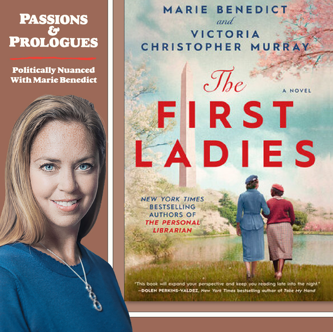 In this episode of Passions & Prologues, @SocksCLE talks with Marie Benedict. She discusses her co-author Victoria Christopher Murray's passions and how they inspired their latest book, The First Ladies. Listen now: hubs.li/Q01ZtPb00