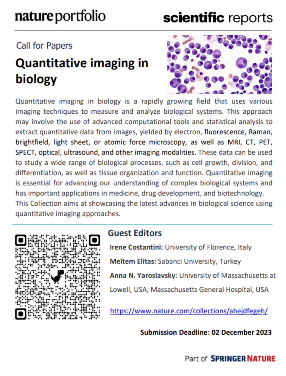 Peter Jermain, PhD (@peter_jermain) on Twitter photo ⭐️ New collection <a href="/SciReports/">Scientific Reports</a> ⭐️
Explores how imaging can shed light on complex biological systems & interactions!
nature.com/collections/ah… ⭐️ New collection <a href="/SciReports/">Scientific Reports</a> ⭐️
Explores how imaging can shed light on complex biological systems & interactions!
nature.com/collections/ah…