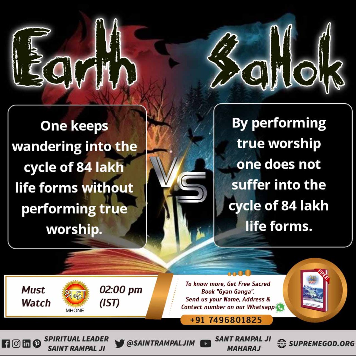 After going to Satlok, the birth and death of the soul ends forever. But in the absence of true devotion, the creatures of the earth wander in the cycle of 84 lakh births. #KaalLok_Vs_Satlok 
Sant Rampal Ji Maharaj