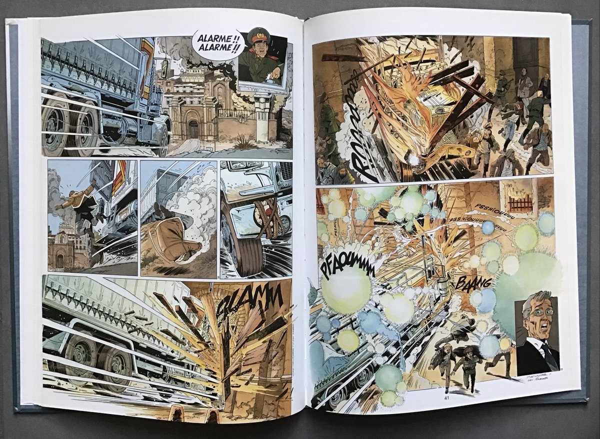 La_vie_En_Bd's tweet photo. Je viens enfin de trouver le tome 2 de Wayne Shelton, de Van Hamme & Denayer, dans un vide grenier cet après-midi 🥵, j’y croyais plus. J’avais déniché les autres depuis un petit moment déja.
Je vous partage cette excellente double page 👍
#BD
#Vanhamme
#Dargaud https://t.co/wxWeLgbgxS