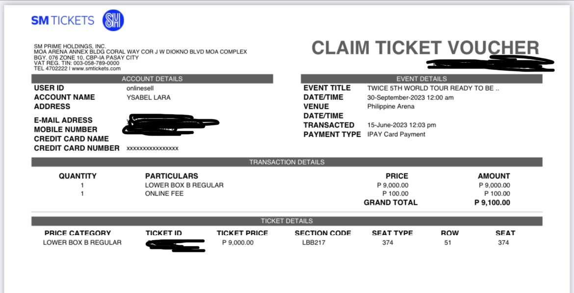 bellilaraa's tweet photo. ✨ FOR SALE✨
TWICE ‘READY TO BE’ DAY 1 
LBB REG 217 (1) TICKET
Row 51 Seat 374
Discounted price: 8k na lang (can nego)

Can meet up / claim the physical ticket together around QC area

RFS: extra ticket. Kunin niyo na for the love of Jihyo 🥲🫶🏽
#TWICE_5TH_WORLD_TOUR_BULACAN https://t.co/Rp2AMgp2x1