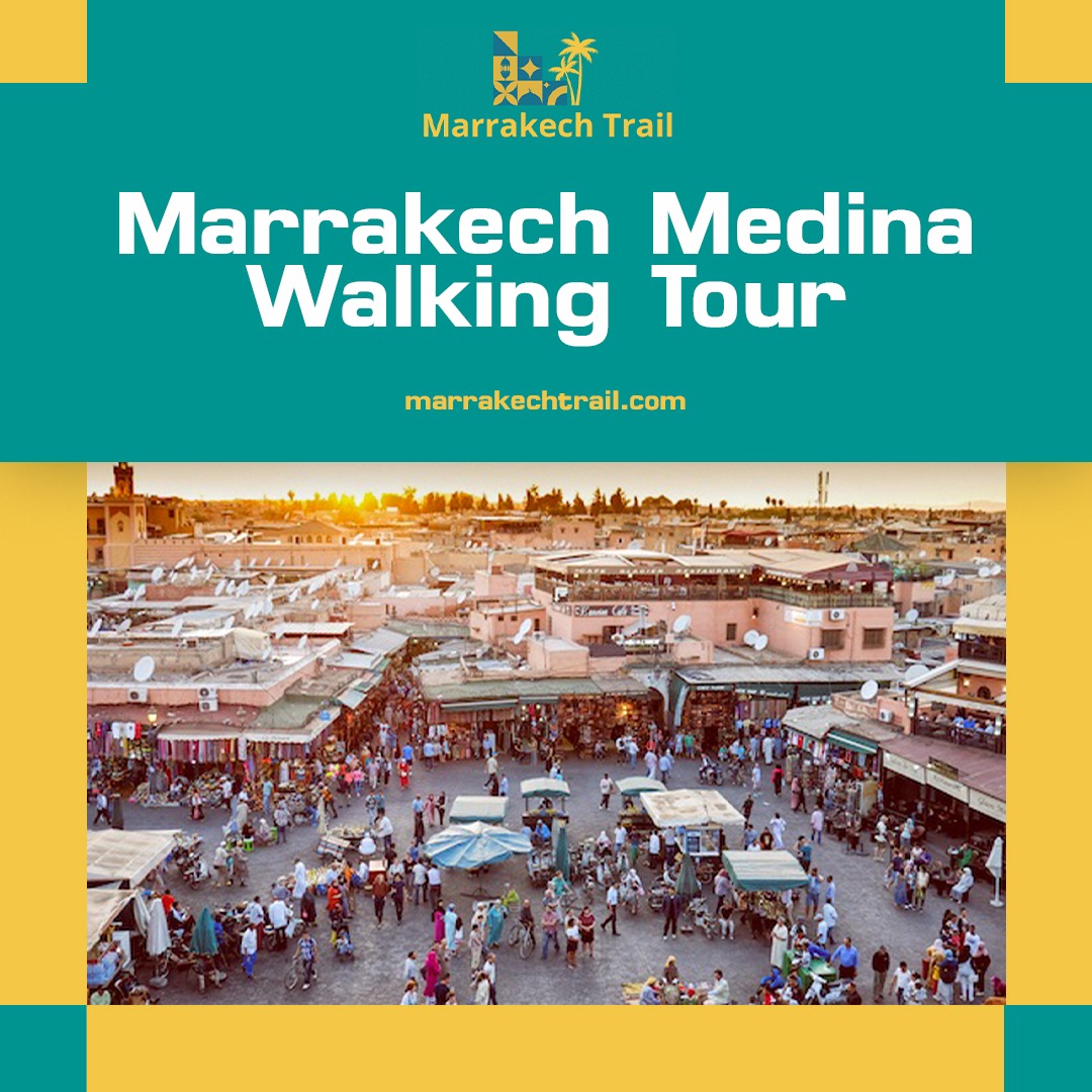 Marrakechtrail's tweet photo. Discover the enchanting streets of Marrakech Medina with our guided walking tour 🏞️ Immerse yourself in vibrant culture, stunning architecture, and rich history. Book your adventure today! #MarrakechTour #MedinaExploration #Marrakechtrail https://t.co/u3alPa2zK7