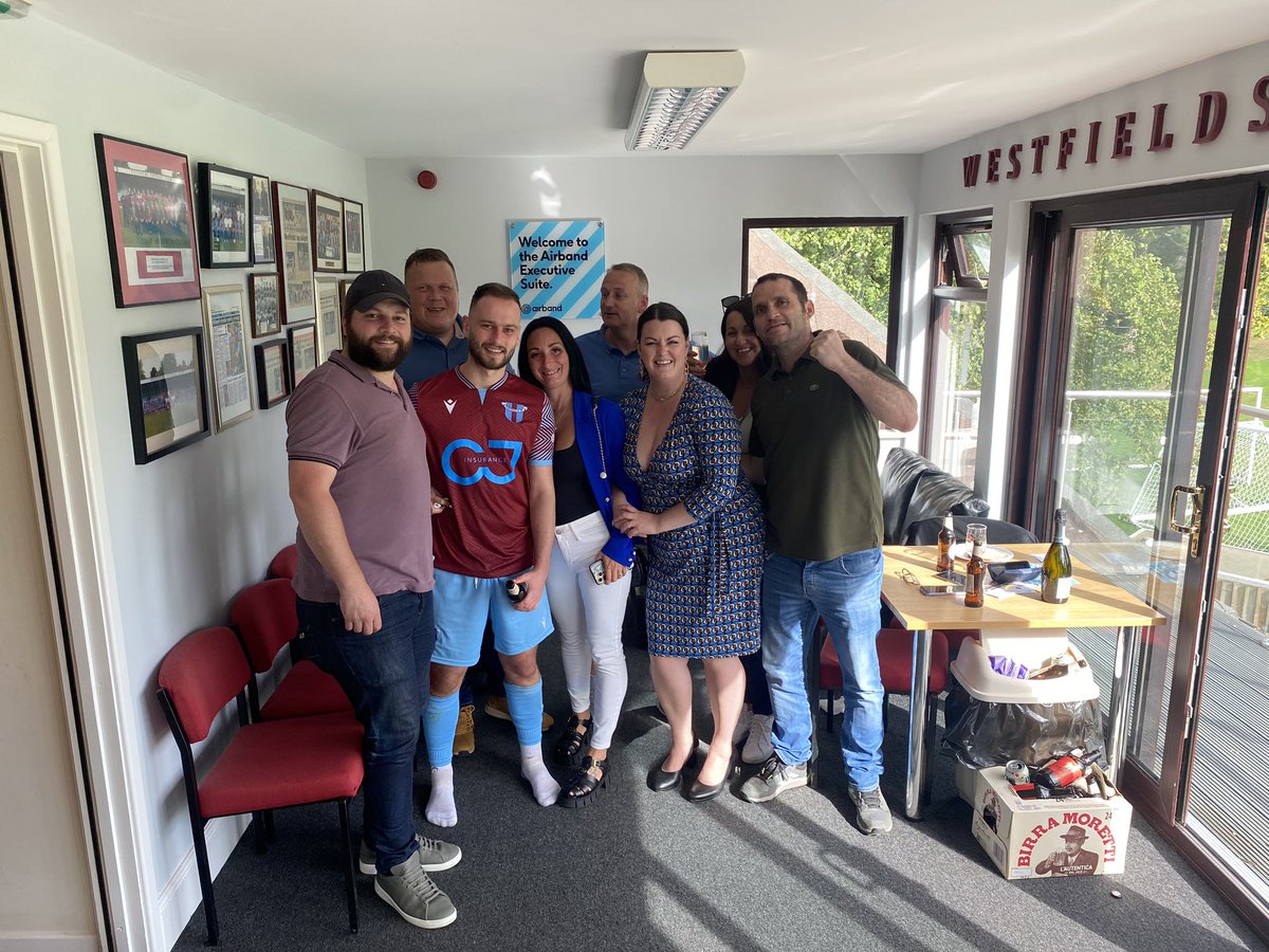 Westfieldsfc1's tweet photo. Todays MotM sponsored by 7one7 Engineering & Martyn Davies went to goalscorer @olibarnes9 ๐๐
Presented in the @UKAirband Executive suite after todays 3-2 win against @longlevensafc
Hope you had a great day and thanks for your support #FieldsTogether๐ฃ๐ค๐ต https://t.co/Sz8dnFkBMh