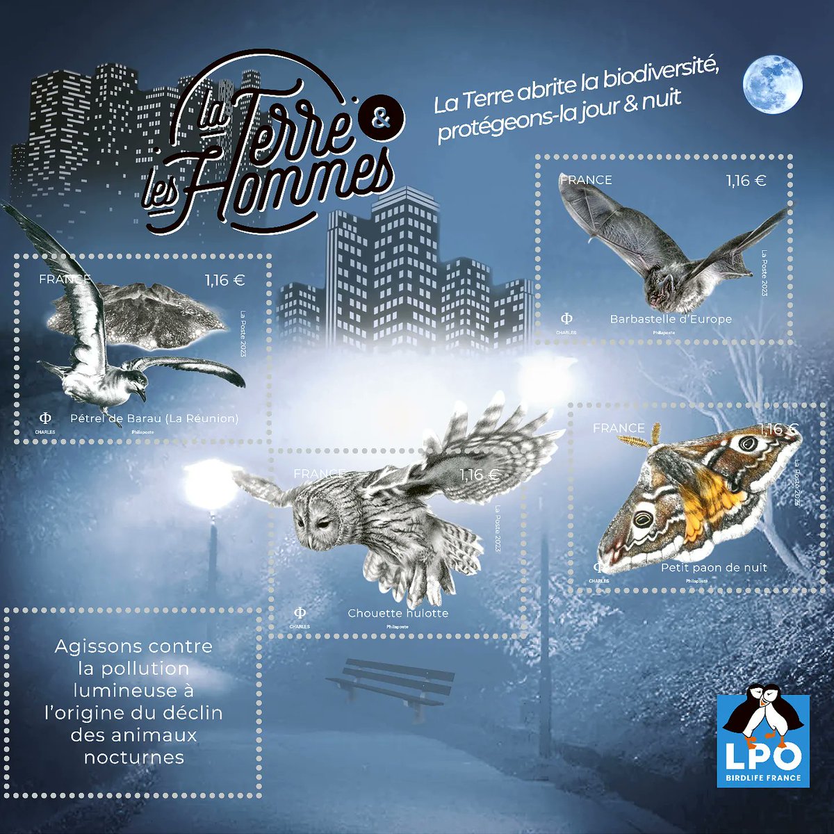 SGodeluck's tweet photo. #NuitdesÉtoiles ✨️
RDV le samedi 14.10 #JourdelaNuit 🌠 pour le lancement en avant-première de ce très beau bloc de #timbres de la série La Terre &amp; les Hommes qui illumine la #biodiversité 🦉✨️🦇
📍à #Paris #Rochefort et à #SaintDenis
@LMPositif @Reporterre  @Ornithomedia https://t.co/JzeCj8mQGQ