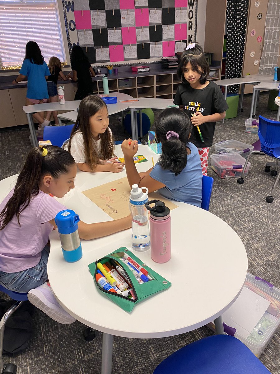 caseykelli1's tweet photo. Great start to the new year!  We began building our class community by creating our treatment agreement and collaborating in groups this week designing science safety posters.  @IsbellPride https://t.co/C70v7Y9gdz