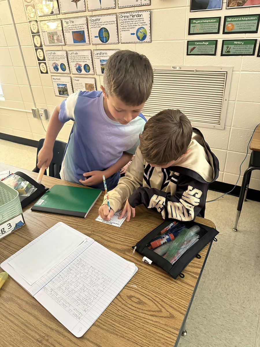 waver_erin's tweet photo. We have been working hard on our writing stamina! This week students partnered up and shared their writing! I loved seeing all the sweet things they said about each other’s writing. 💛💙@Bostonkidscount https://t.co/9WY3BZfn1m