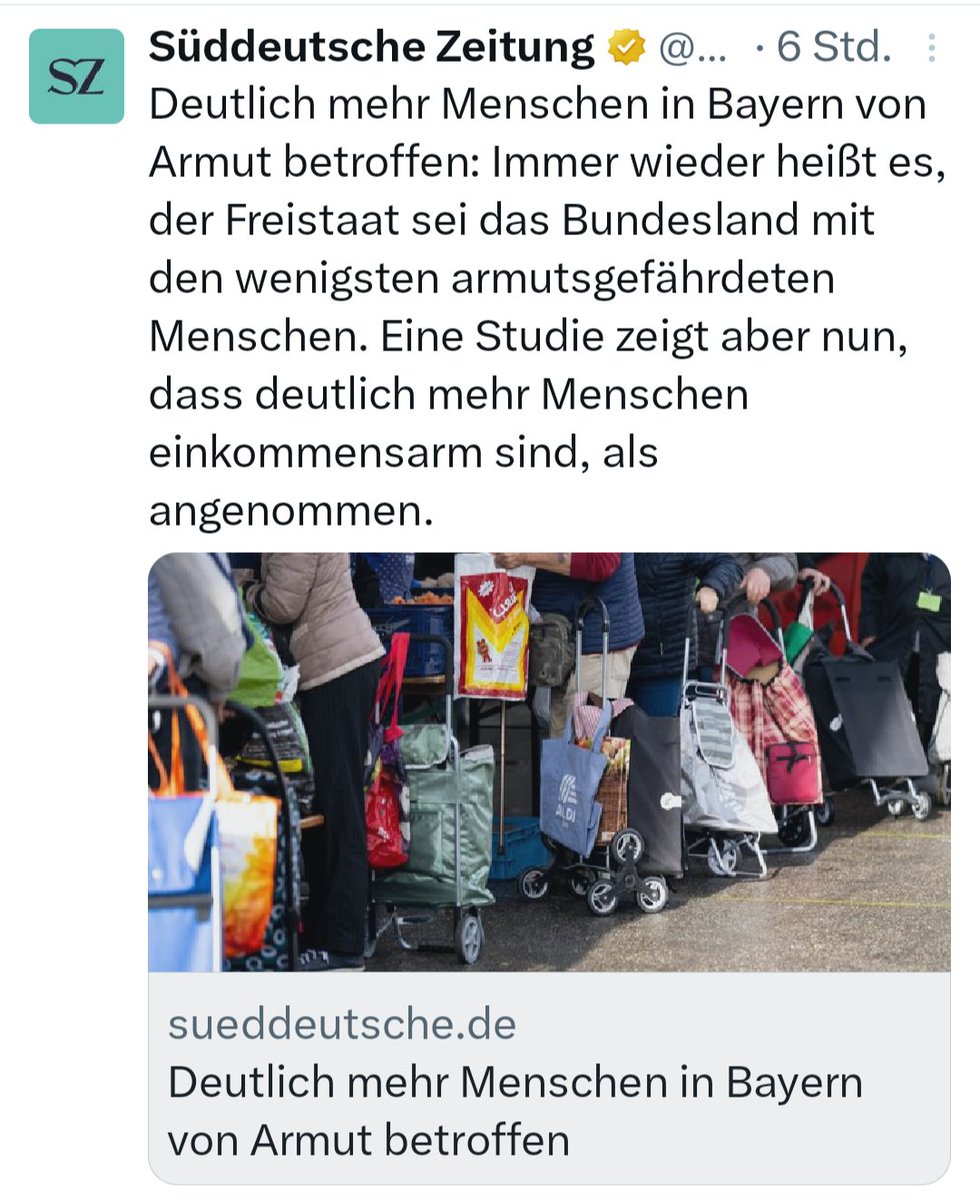 Pustebl28600326's tweet photo. @Markus_Soeder Sind Lebensmittel in Bayern überteuert, oder liegt das an der exorbitant hohen Erbschaftssteuer? Frage für einen Freund https://t.co/3Tx9SbRYqa