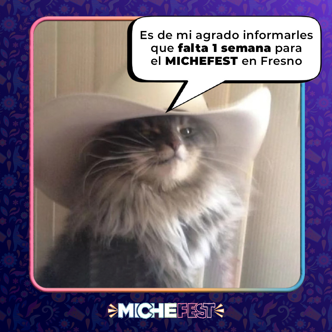 'Ora sí ya empieza la cuenta regresiva, parienteees!!🤠🍺💥💥
Que levante la mano quien ya tenga su boleto pa'l #MICHEFEST de #Fresno!! Y esos que aún no, ¿pos qué esperaan?🤙

📍Granite Park de Fresno 📆Aug.19.2023

👉🎟michefest.com🎟
