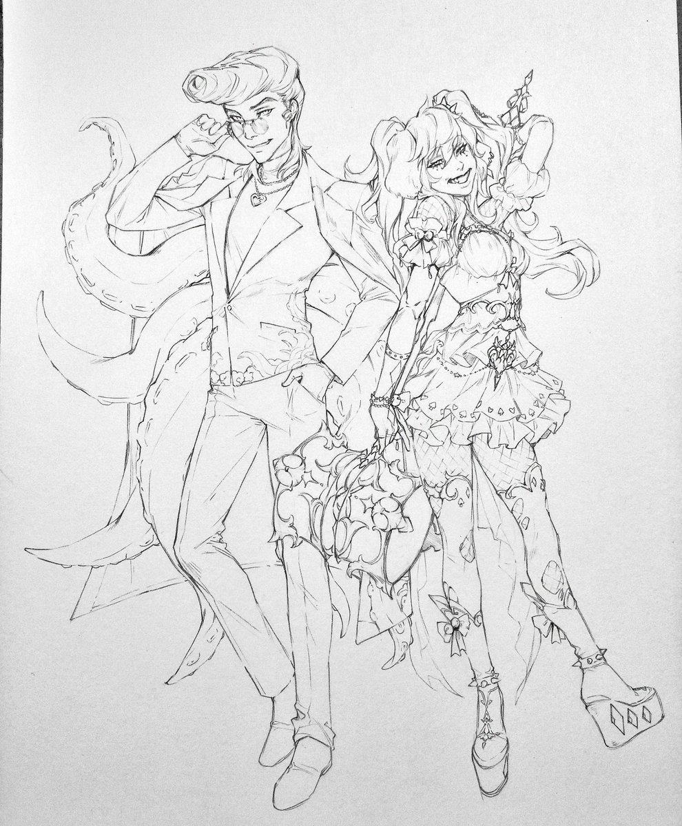 AsaderiChan's tweet image. First full body commission in tradition.
I tried to do some Photoshop processing and make the photo lighter.
I hope it doesn't look too bad.
But I'm very proud of this work (✯◡✯)