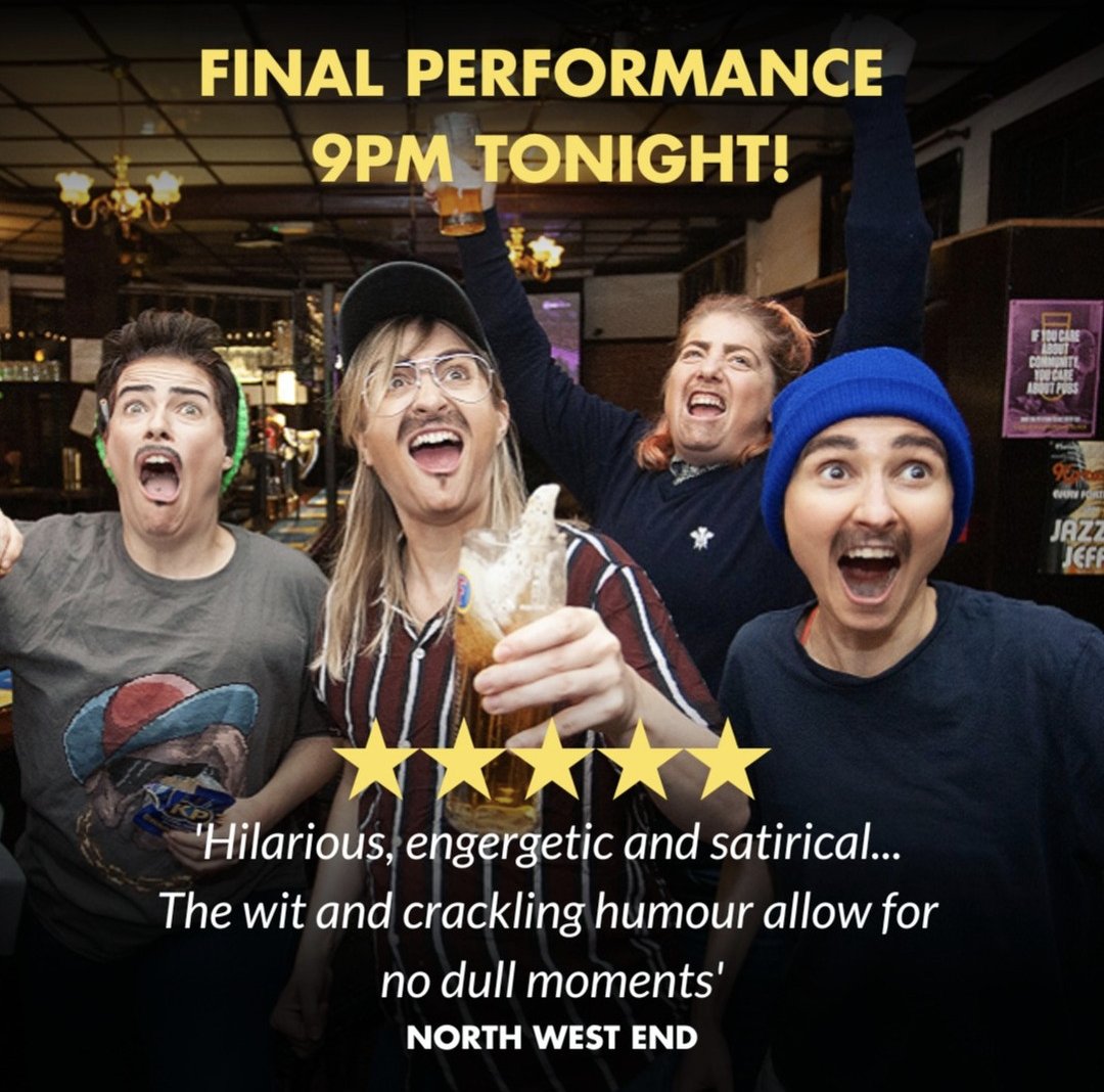 Last chance to see these boyz rip <a href="/CamdenFringe/">Camden Fringe</a> tonight! 9pm at <a href="/TheHopeTheatre/">The Hope Theatre</a>